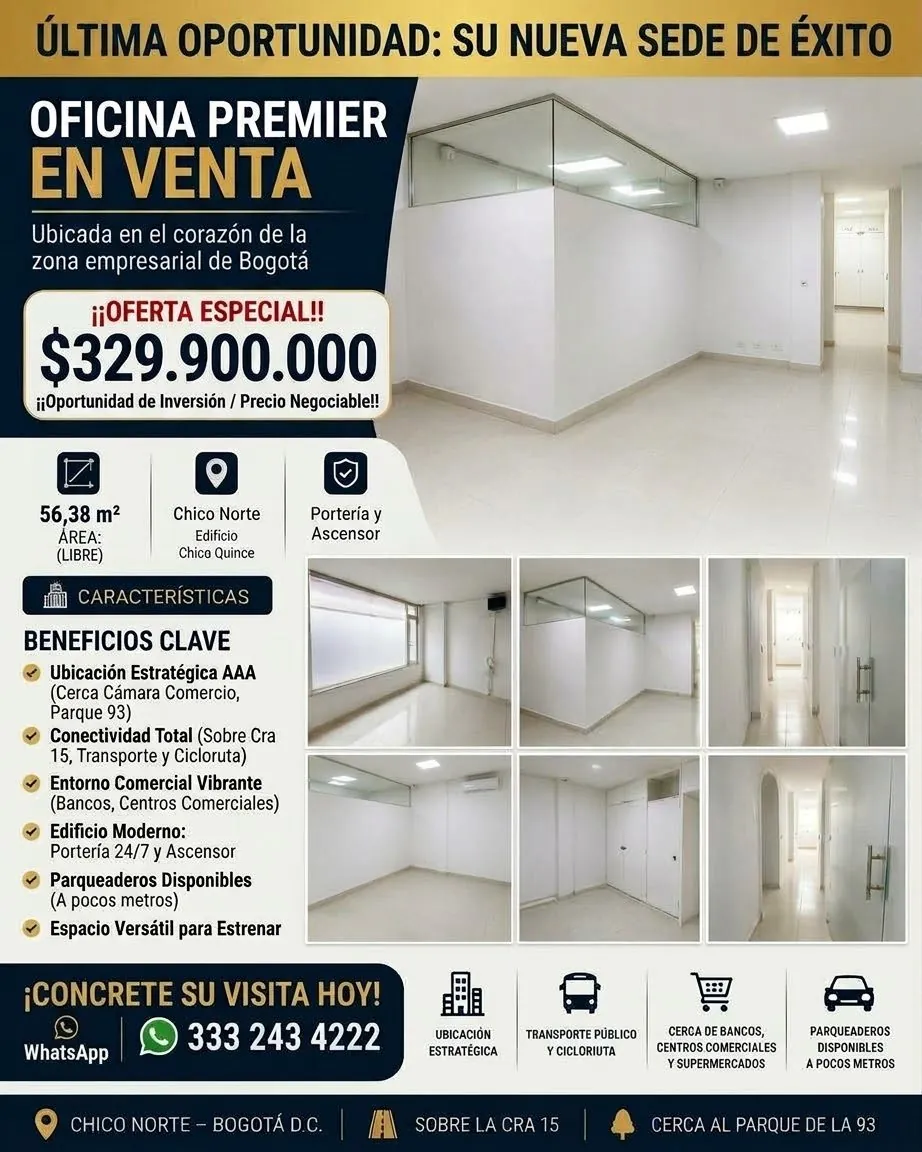 Oficina en Venta en Chico Norte III Sector, Bogotá ciudad, 56,0 m² (foto 10) — CREBI